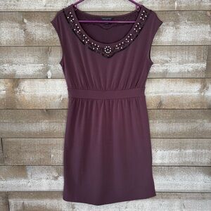 Banana Republic Plum Beaded Mini Dress